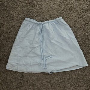 Light Blue Drawstring Skirt